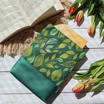 Könyvtok - Leveles zöld