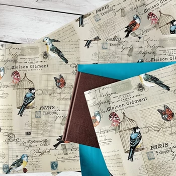 Csomagolópapír könyvekhez - Madárkás