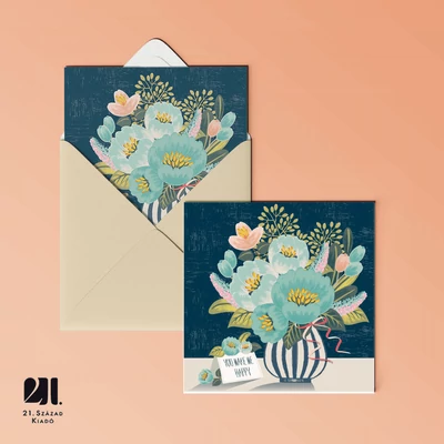 You Make Me Happy  -  VIRÁGOS képeslap