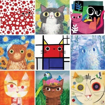 Artsy Cats - Művész macskák puzzle 500